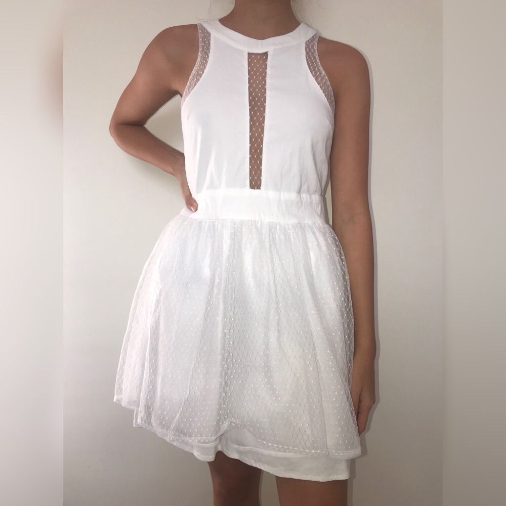 White lacy party dress